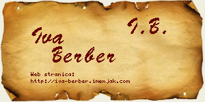 Iva Berber vizit kartica